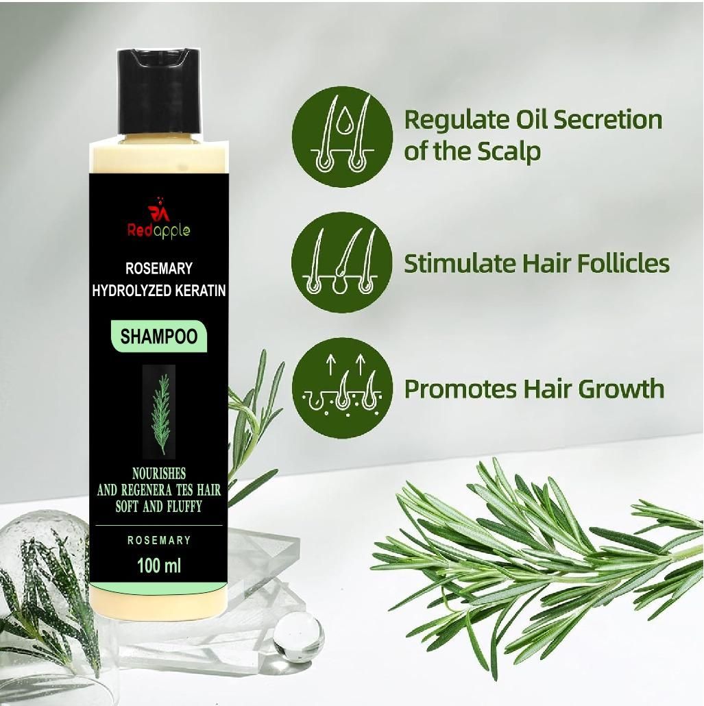 Rosemary Hydrolyzed Keratin Shampoo – Natural Hair Repair & Strengthening Formula (100 ml)